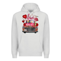 Dove Grey valentine's day truck love bird letter Premium Hoodie - FaDigitalArtStudio