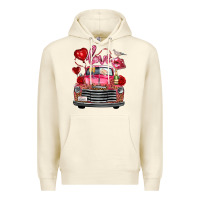 Sandshell valentine's day truck love bird letter Premium Hoodie - FaDigitalArtStudio