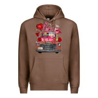 Chestnut valentine's day truck love bird letter Premium Hoodie - FaDigitalArtStudio