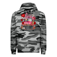 Slate Camo valentine's day truck love bird letter Premium Hoodie - FaDigitalArtStudio