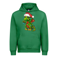 Emerald Christmas Cute Dragon Urban Hoodie - FaDigitalArtStudio