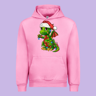 Christmas Cute Dragon Urban Hoodie Designed By Fadigitalartstudio