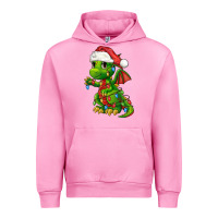 Fuchsia Pink Christmas Cute Dragon Urban Hoodie - FaDigitalArtStudio