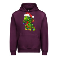 Mauve Wine Christmas Cute Dragon Urban Hoodie - FaDigitalArtStudio