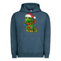 Pigment Midnight Navy Christmas Cute Dragon Urban Hoodie - FaDigitalArtStudio