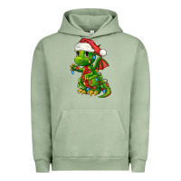 Pigment Oil Green Christmas Cute Dragon Urban Hoodie - FaDigitalArtStudio