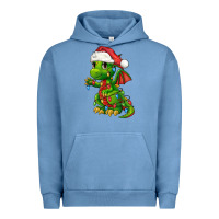 Pigment Pebble Blue Christmas Cute Dragon Urban Hoodie - FaDigitalArtStudio