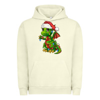 Pigment Pistachio Christmas Cute Dragon Urban Hoodie - FaDigitalArtStudio
