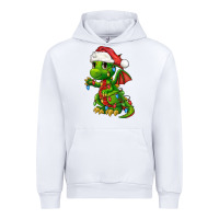 White Christmas Cute Dragon Urban Hoodie - FaDigitalArtStudio