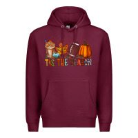 Burgundy tis the season Premium Hoodie - RacoonDesign