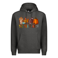 Charcoal Heather tis the season Premium Hoodie - RacoonDesign