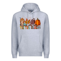 Heather Grey tis the season Premium Hoodie - RacoonDesign
