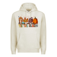 Oatmeal Heather tis the season Premium Hoodie - RacoonDesign