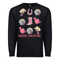 Black howdy valentine Premium Sweatshirt - MaliasSmallBusiness