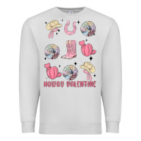 Dove Grey howdy valentine Premium Sweatshirt - MaliasSmallBusiness