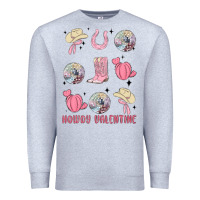 Heather Grey howdy valentine Premium Sweatshirt - MaliasSmallBusiness