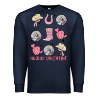 Navy howdy valentine Premium Sweatshirt - MaliasSmallBusiness