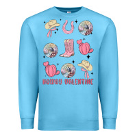 Ocean Blue howdy valentine Premium Sweatshirt - MaliasSmallBusiness