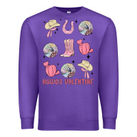 Purple howdy valentine Premium Sweatshirt - MaliasSmallBusiness