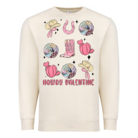 Sandshell howdy valentine Premium Sweatshirt - MaliasSmallBusiness
