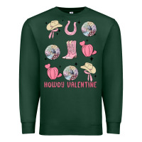 Sports Green howdy valentine Premium Sweatshirt - MaliasSmallBusiness