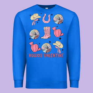 Howdy Valentine Premium Sweatshirt Designed By Maliassmallbusiness