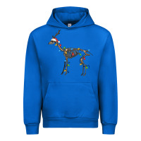 Cobalt christmas deer skeleton Urban Hoodie - FaDigitalArtStudio