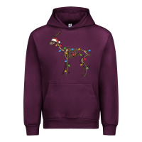 Mauve Wine christmas deer skeleton Urban Hoodie - FaDigitalArtStudio