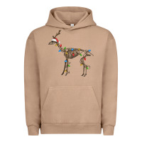 Pigment Burro christmas deer skeleton Urban Hoodie - FaDigitalArtStudio