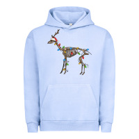 Pigment Grape Ice christmas deer skeleton Urban Hoodie - FaDigitalArtStudio