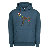 Pigment Midnight Navy christmas deer skeleton Urban Hoodie - FaDigitalArtStudio