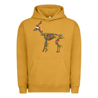 Pigment Peanut Butter christmas deer skeleton Urban Hoodie - FaDigitalArtStudio