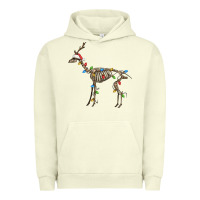 Pigment Pistachio christmas deer skeleton Urban Hoodie - FaDigitalArtStudio