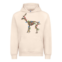 Sandshell christmas deer skeleton Urban Hoodie - FaDigitalArtStudio