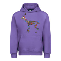 Tulip christmas deer skeleton Urban Hoodie - FaDigitalArtStudio