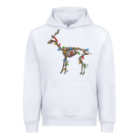 White christmas deer skeleton Urban Hoodie - FaDigitalArtStudio