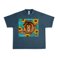 Midnight Navy western lion tumbler Urban Heavy Tee - Artiststas