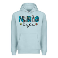 Blue Mist Nurse life Premium Hoodie - CowhideDigitalArt