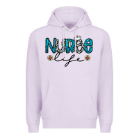 Lilac Nurse life Premium Hoodie - CowhideDigitalArt