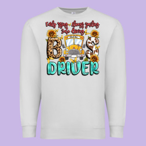 Early Rising Always Smiling Safe Driving Bus Drive Premium Sweatshirt Designed By Maliassmallbusiness