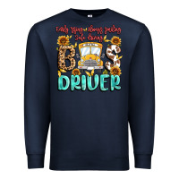 Navy early rising always smiling safe driving bus drive Premium Sweatshirt - MaliasSmallBusiness