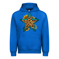 Cobalt western leopard star Urban Hoodie - HRA Design Shop