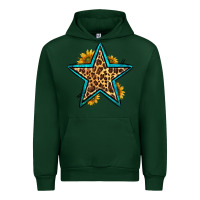 Forest Green western leopard star Urban Hoodie - HRA Design Shop