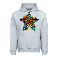 Heather Grey western leopard star Urban Hoodie - HRA Design Shop