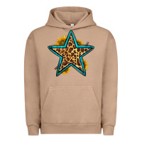 Pigment Burro western leopard star Urban Hoodie - HRA Design Shop