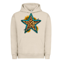 Pigment French Oak western leopard star Urban Hoodie - HRA Design Shop