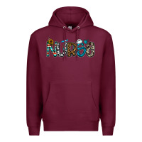 Burgundy nurse Premium Hoodie - CowhideDigitalArt