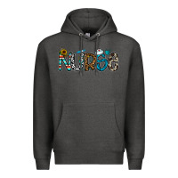 Charcoal Heather nurse Premium Hoodie - CowhideDigitalArt