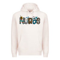 Pale Pink nurse Premium Hoodie - CowhideDigitalArt