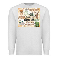 Oatmeal Heather hunting life Premium Sweatshirt - MaliasSmallBusiness